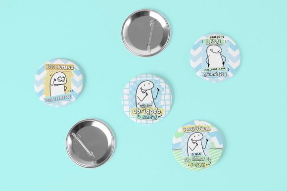 50 Bottons Alfinete Personalizado