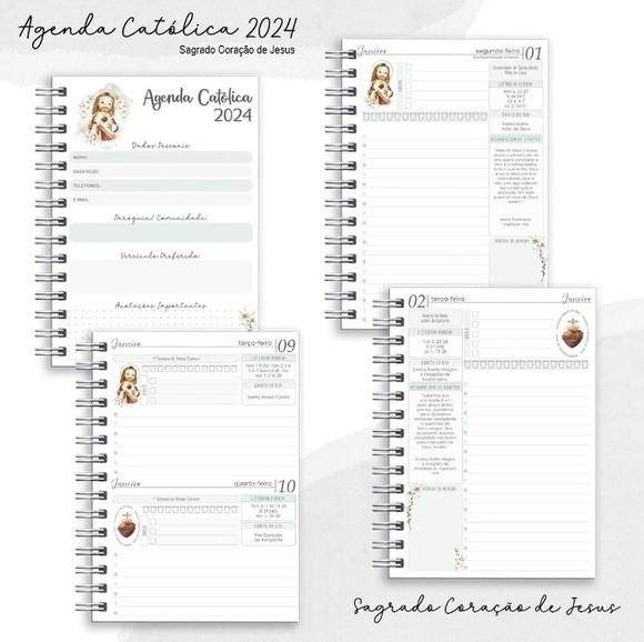 Agenda Católica Sagrado Coração 2024