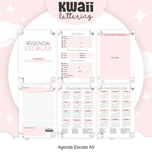 Agenda Escolar 2024 Kwaii