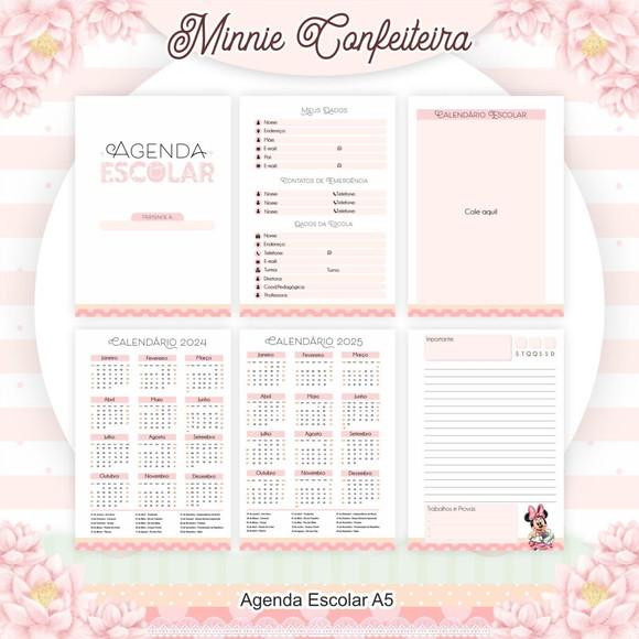 Agenda Escolar 2024 Minnie Confeiteira