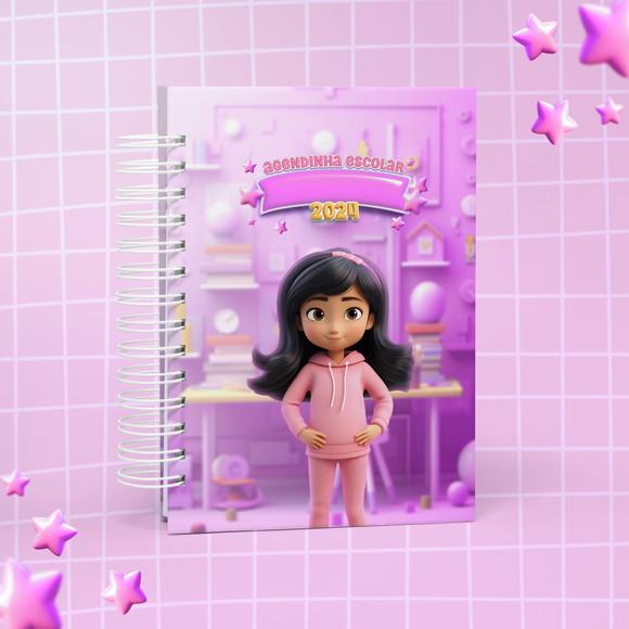 Agenda Escolar 2024 Menina Mascote