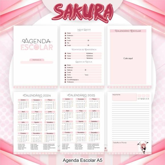 Agenda Escolar 2024 Sakura