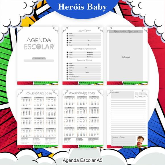 Agenda Escolar Heróis Baby