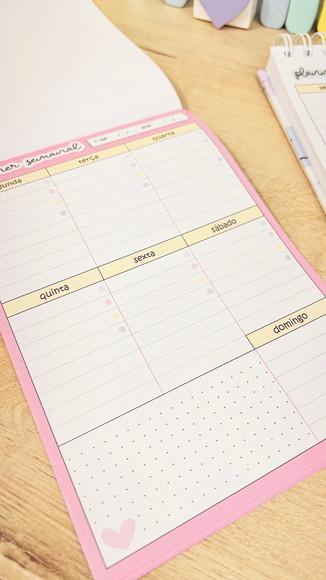 Bloco de Planner Semanal Cute