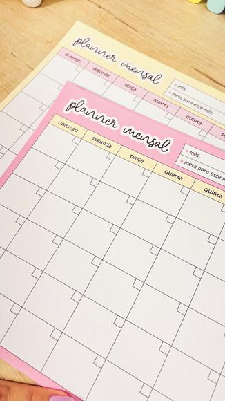 Bloco Planner Mensal