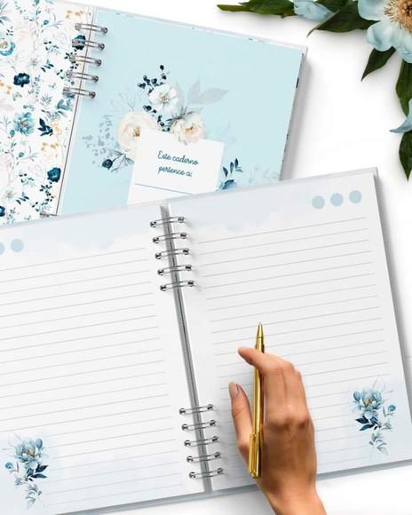 Caderno Floral com Frases Religiosas
