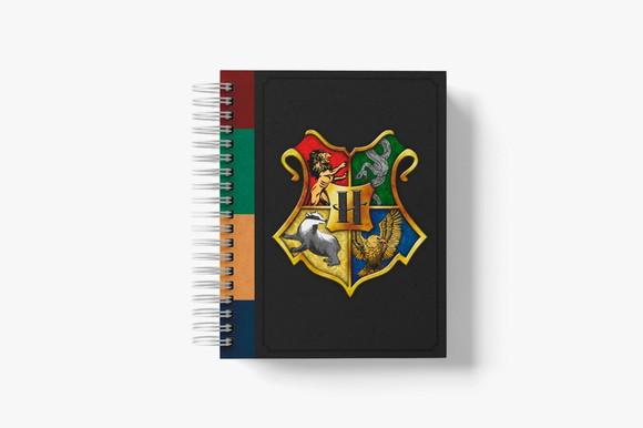 Caderno Pautado e Decorado Harry Potter