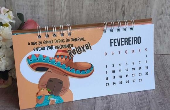 Calendário de Mesa Capivara 2026