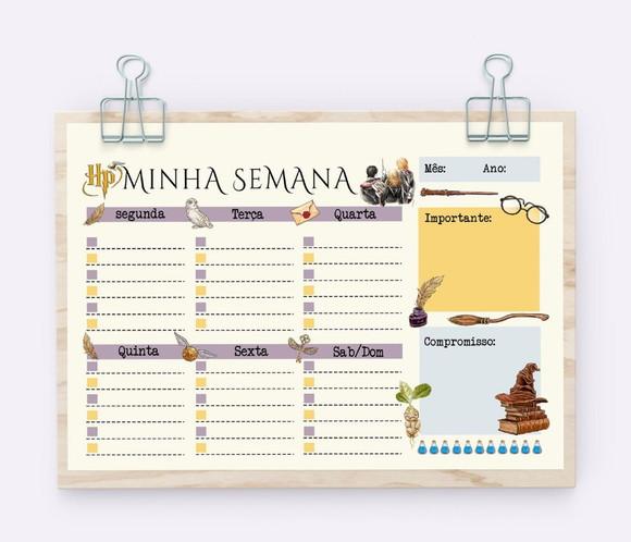 Desk Planner Semanal Harry Potter