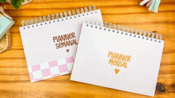 Duo Planner de Mesa Semanal e Mensal