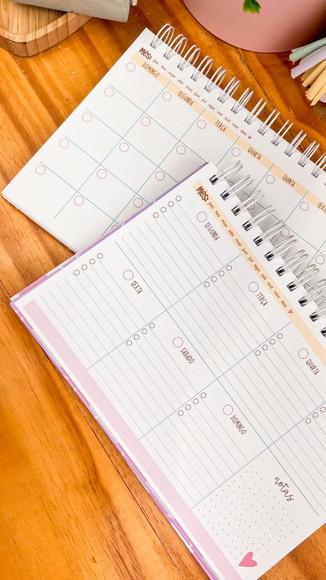 Duo Planner de Mesa Semanal e Mensal