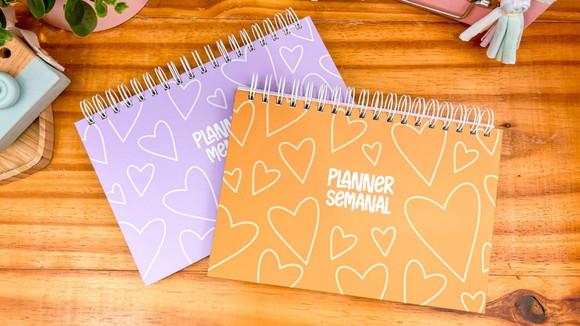 Duo Planner de Mesa Semanal e Mensal