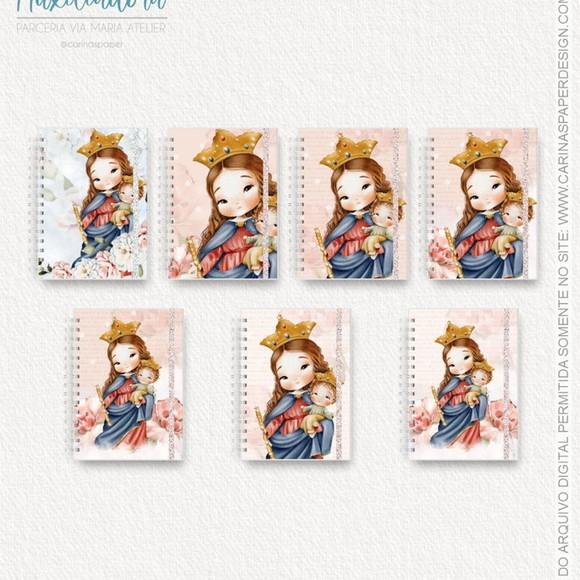 Kit Caderno Nossa Senhora Auxiliadora + Mousepad