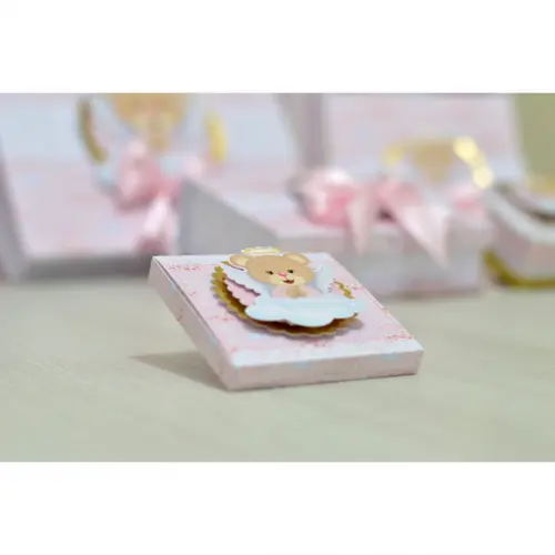 05 Lembrancinha de Batizado - Caixa com Mini Terço