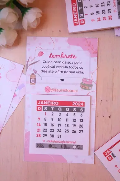 100 Calendários Imã 2024