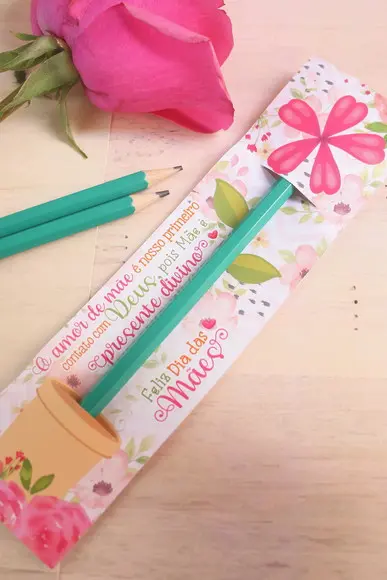 100 Card com Lápis Personalizado