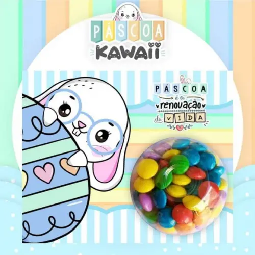 12 Card Páscoa com Confete Cute