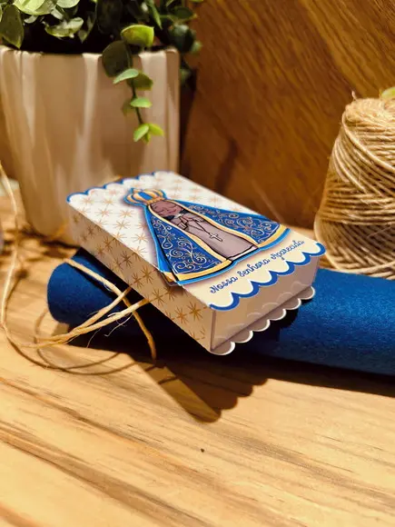 15 Caixa com Mini Terço Nossa Senhora Aparecida