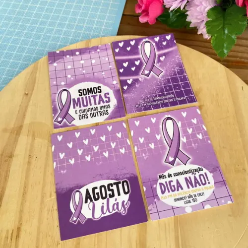 20 Card Bala Agosto Lilás