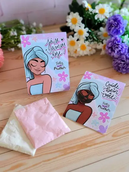 20 Card com Argila ou Máscara Facial