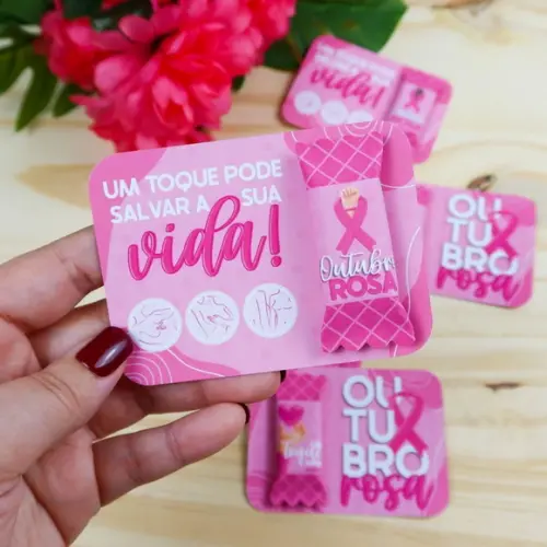 20 Cards Bala Outubro Rosa