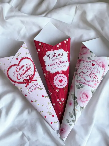20 Cones Dia das Mães Personalizado