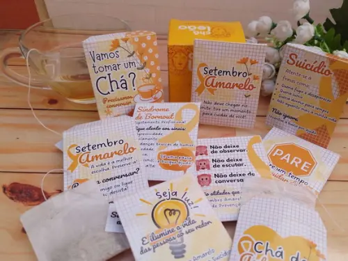 20 Envelopes com Chá Setembro Amarelo
