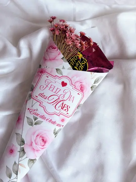 20 Cones Dia das Mães Personalizado