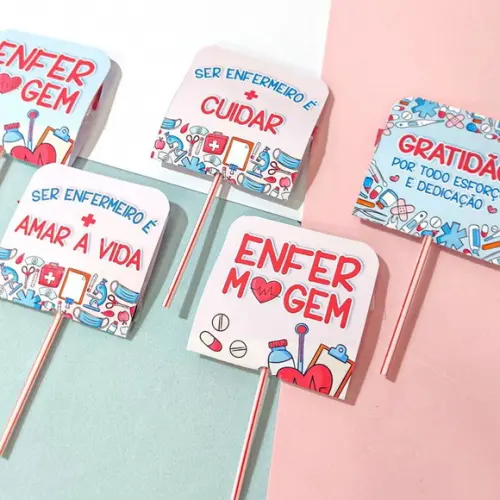 25 Pirulitos Personalizado Dia da Enfermagem