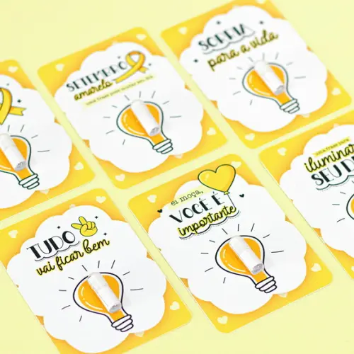 250 Card com Pílula Mensagem Setembro Amarelo