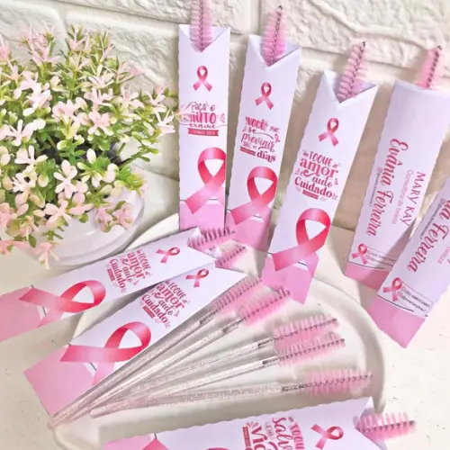 40 Porta Escovinha de Sobrancelha Outubro Rosa