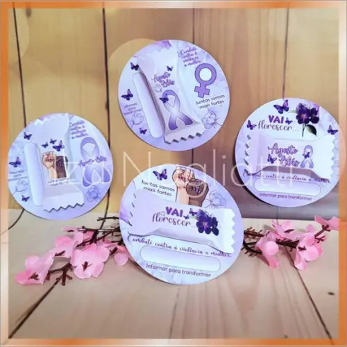 50 Card Agosto Lilás com Bala