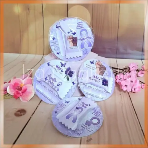50 Card Agosto Lilás com Bala
