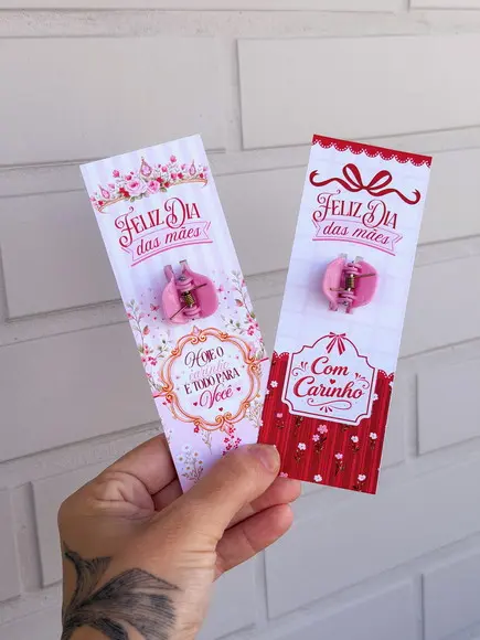 50 Cards com Piranha Dia das Mães