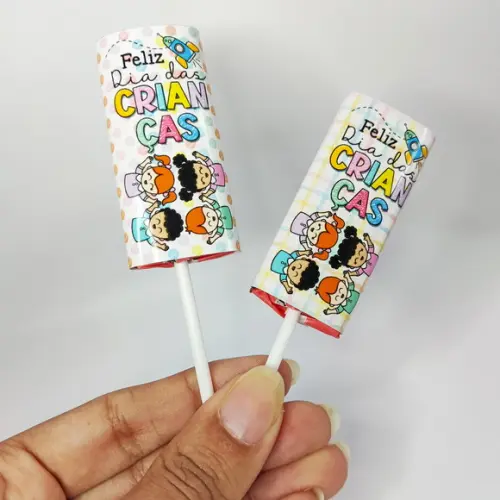 50 Pirulitos Mastigável Personalizado