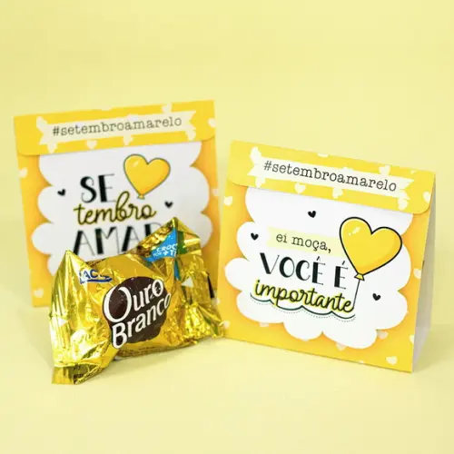 50 Porta Bombom Setembro Amarelo