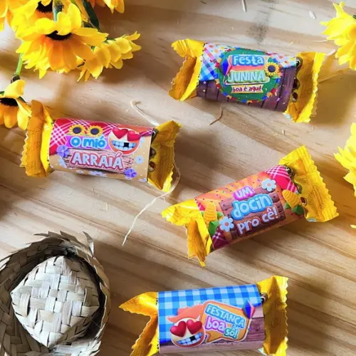 500 Paçocas Rolha Personalizada Festa Junina