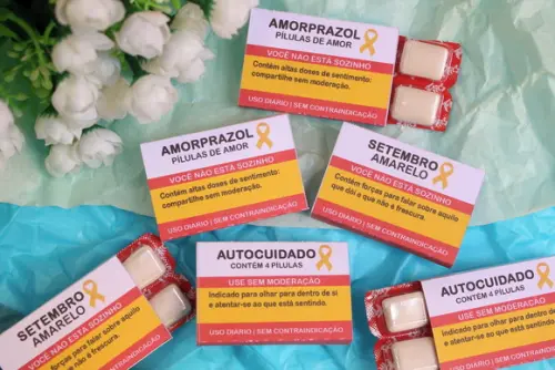 70 Chicletes Personalizados Setembro Amarelo