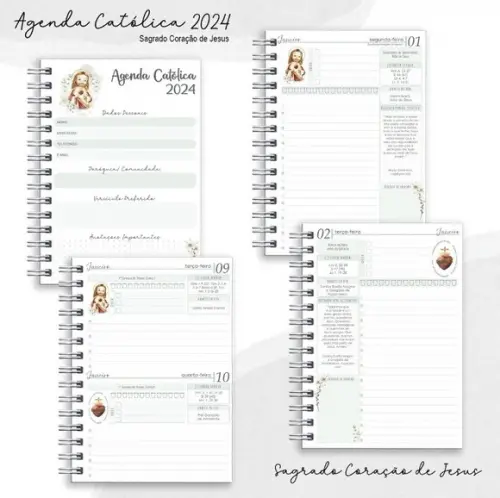 Agenda Católica Sagrado Coração 2024