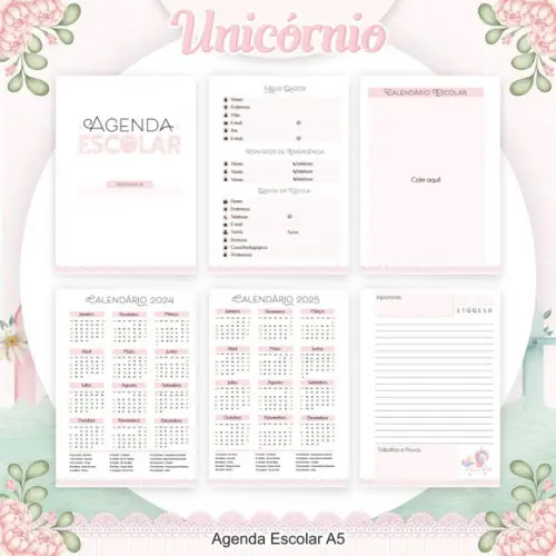 Agenda Escolar 2024 Personagens