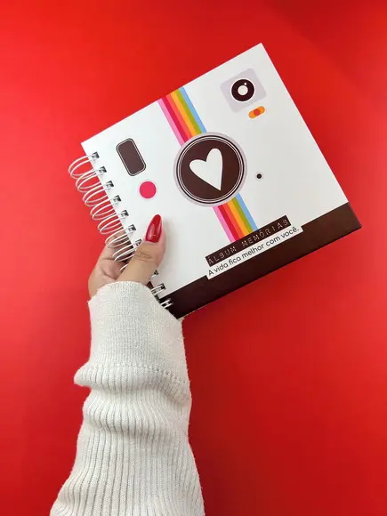 Álbum de Fotos Dia dos Namorados + Caixa Cartonada Presente