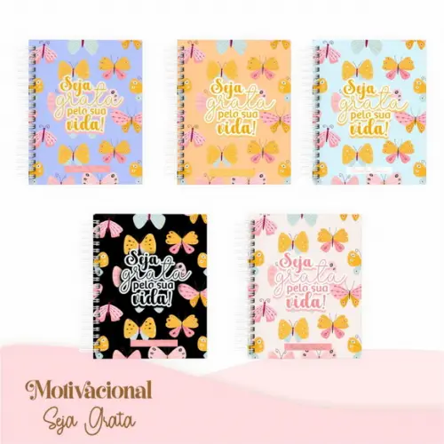 Caderno Decorado Coleção Motivacional