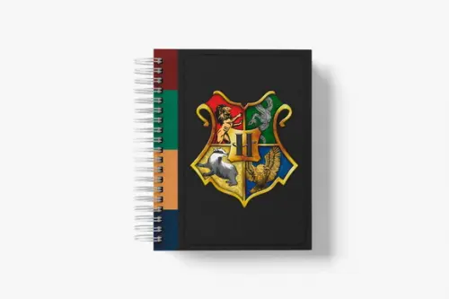 Caderno Pautado e Decorado Harry Potter
