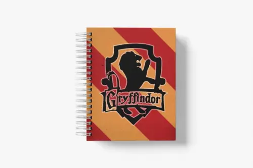 Caderno Pautado e Decorado Harry Potter