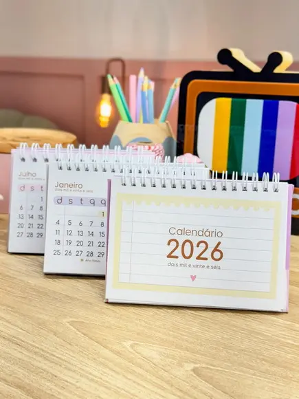 Calendário de Mesa A6 2026