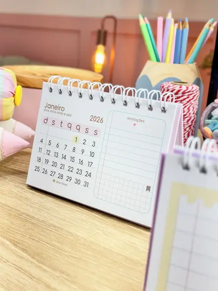Calendário de Mesa A6 2026