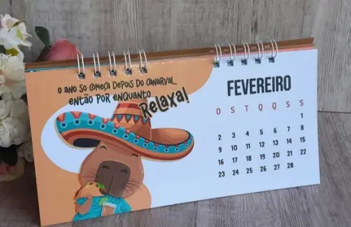Calendário de Mesa Capivara 2026