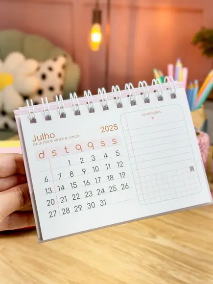 Calendário de Mesa A6 2026