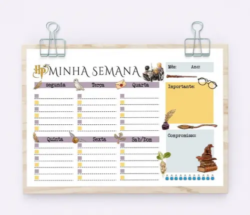 Desk Planner Semanal Harry Potter