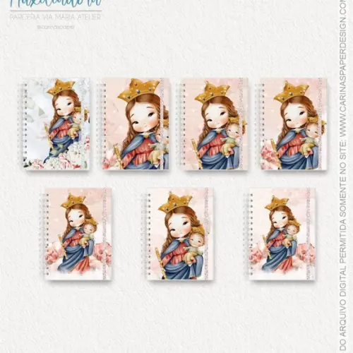 Kit Caderno Nossa Senhora Auxiliadora + Mousepad